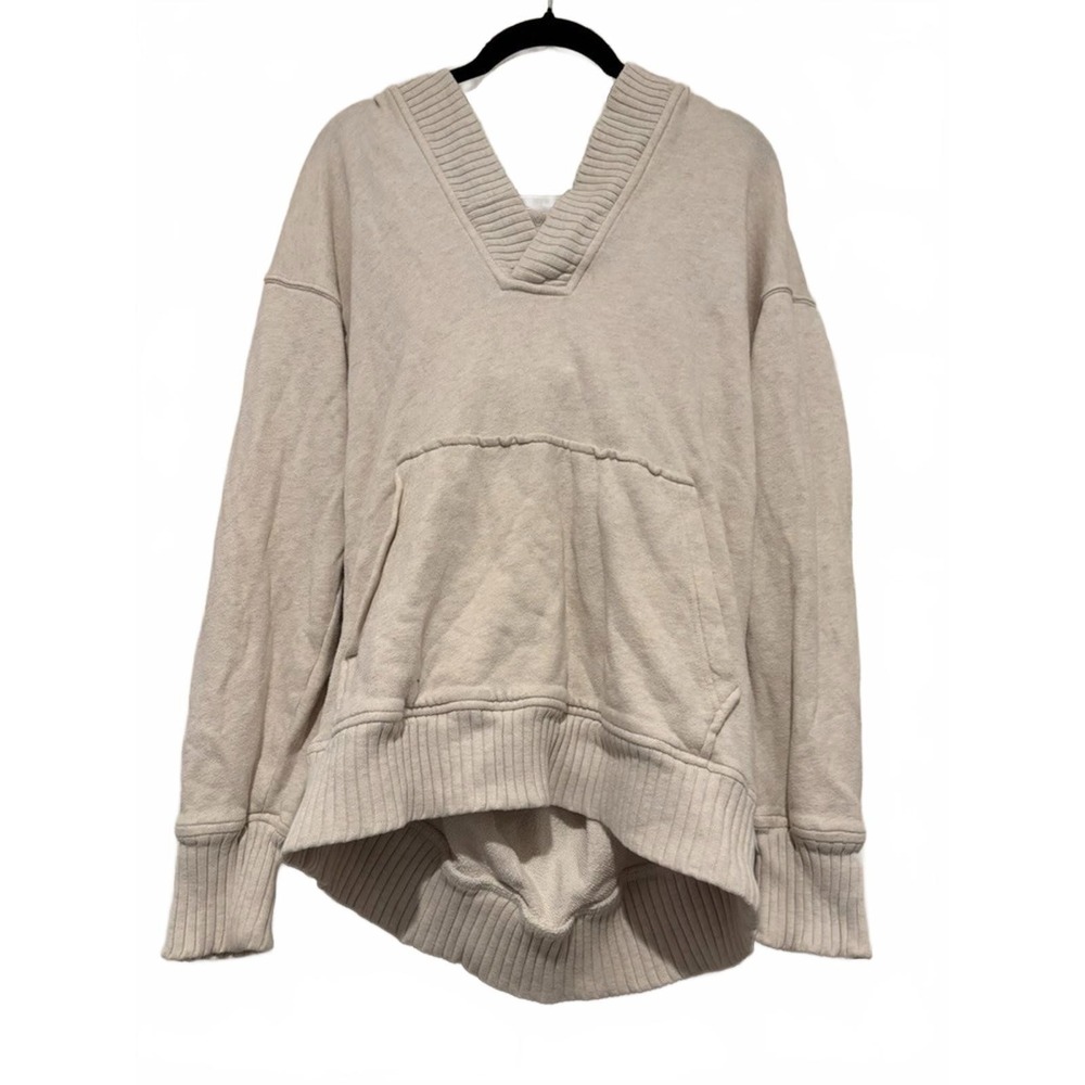 Women's Aerie beige hoodie sz XS extremely‎ oversized #1344
